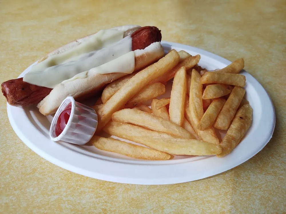 Cheese Dog with Fries