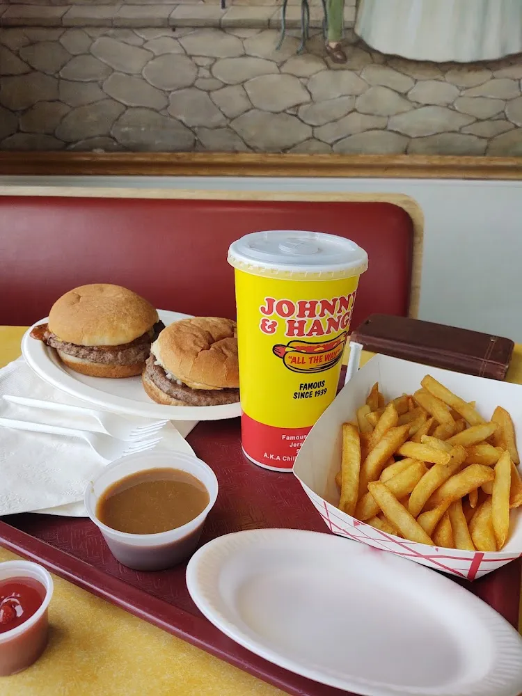 Two Hamburgers All the Way and Fries